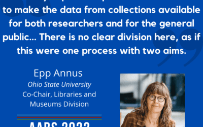 Coupling Research and Outreach at AABS 2022: Interview with Epp Annus