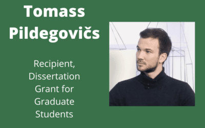 Congratulations to Tomass Pildegovičs, recipient of the 2022–2023 Dissertation Grant for Graduate Students