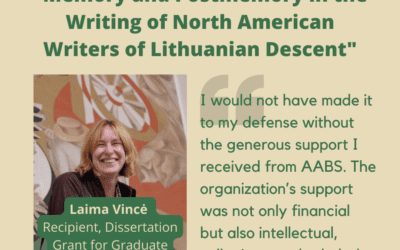 Dissertation Grant Report from Laima Vince